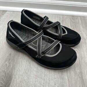 Dansko Hazel Mary Jane Flats Sz 9 40 Black Comfort Walking Casual Mesh Shoes